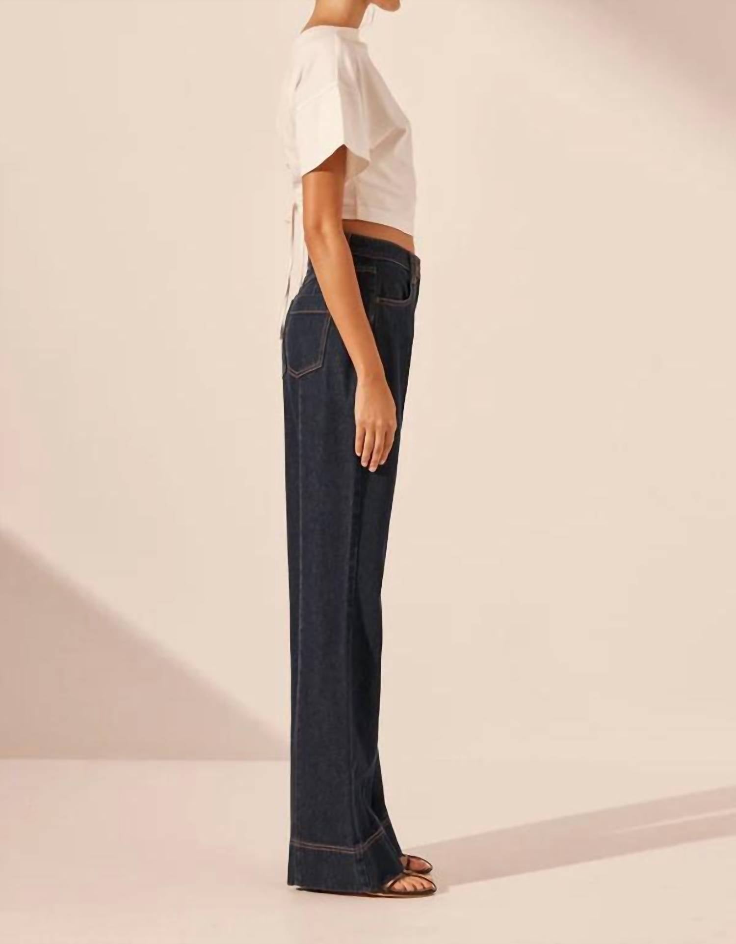 Shona Joy - Rita Pintuck Straight Leg Jeans