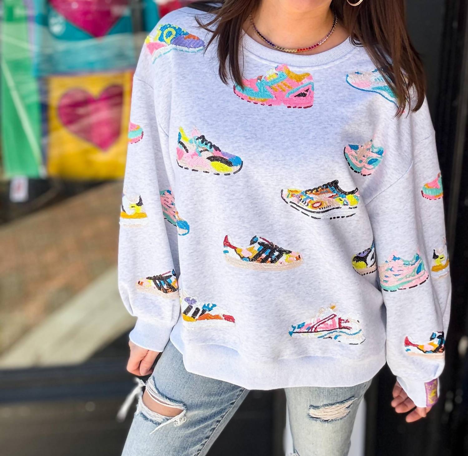 Queen Of Sparkles - Neon Sneaker Sweatshirt