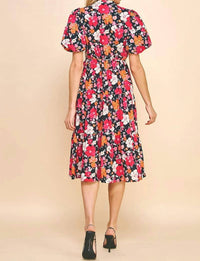 Pinch - Floral Print Tiered Midi Dress