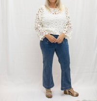 Charlie B - Women's Crochet Sweater Top