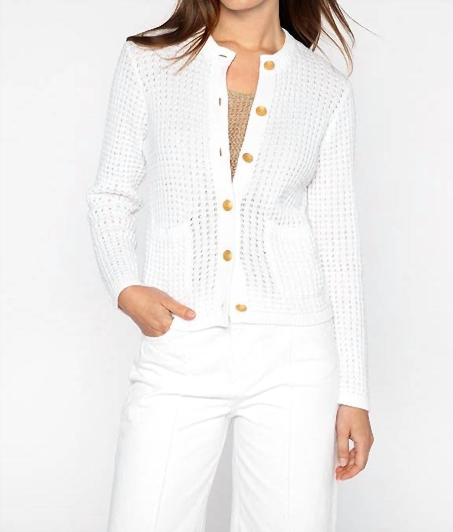 Kinross - Textured Button Cardigan