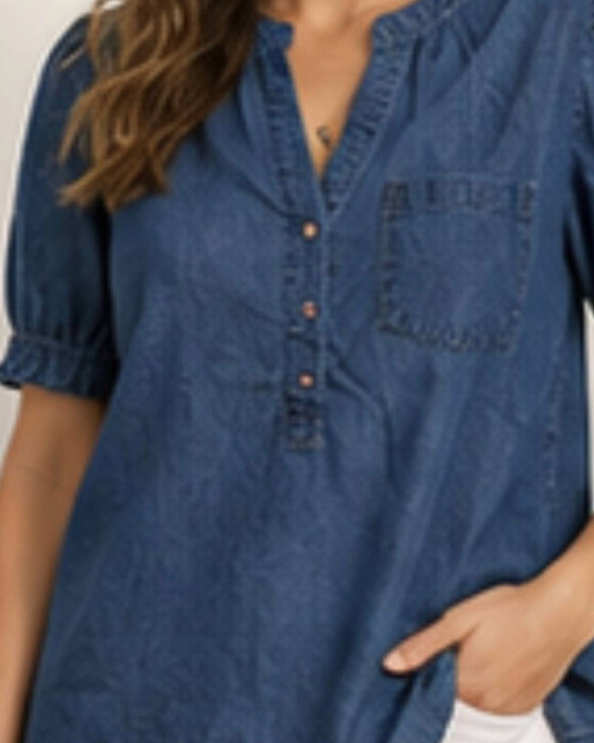 Keren Hart - Button Front Denim Shirt