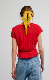 Free People - Gemma Embroidered Top