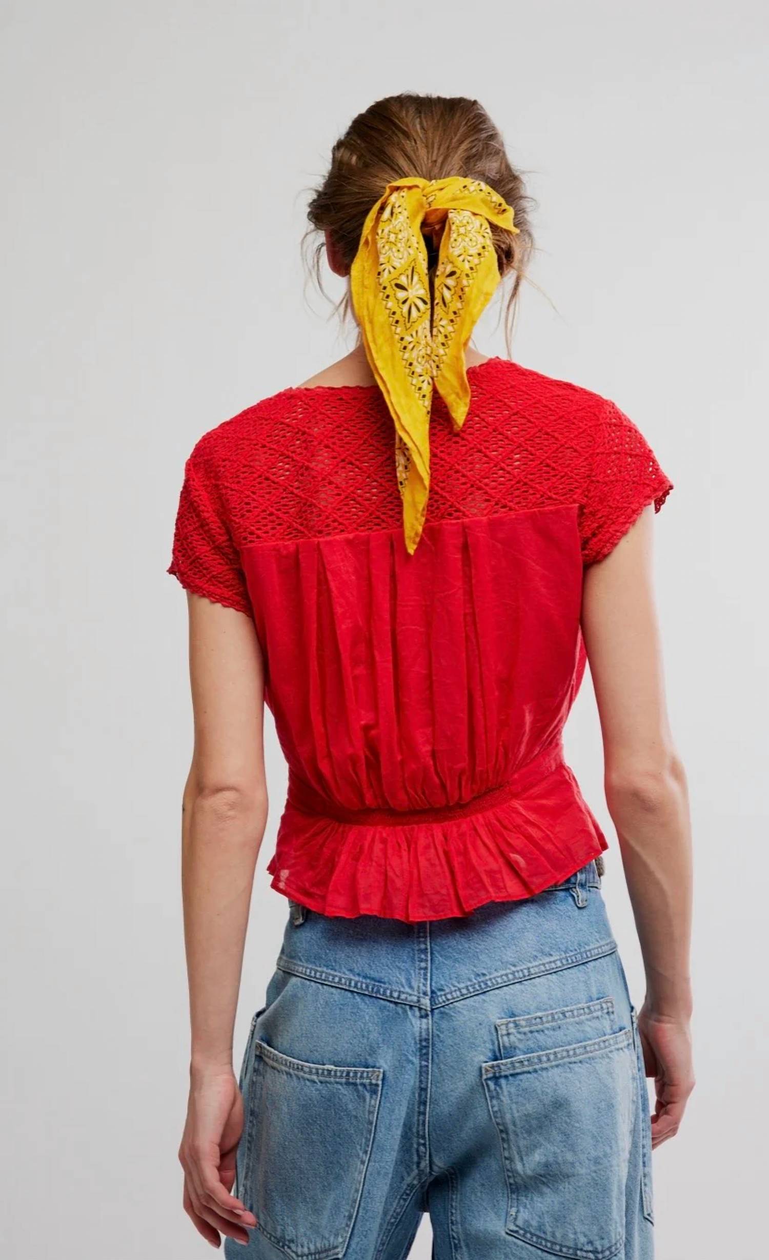 Free People - Gemma Embroidered Top