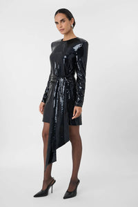 Toccin - Carlotta Sash Sequin Mini Dress