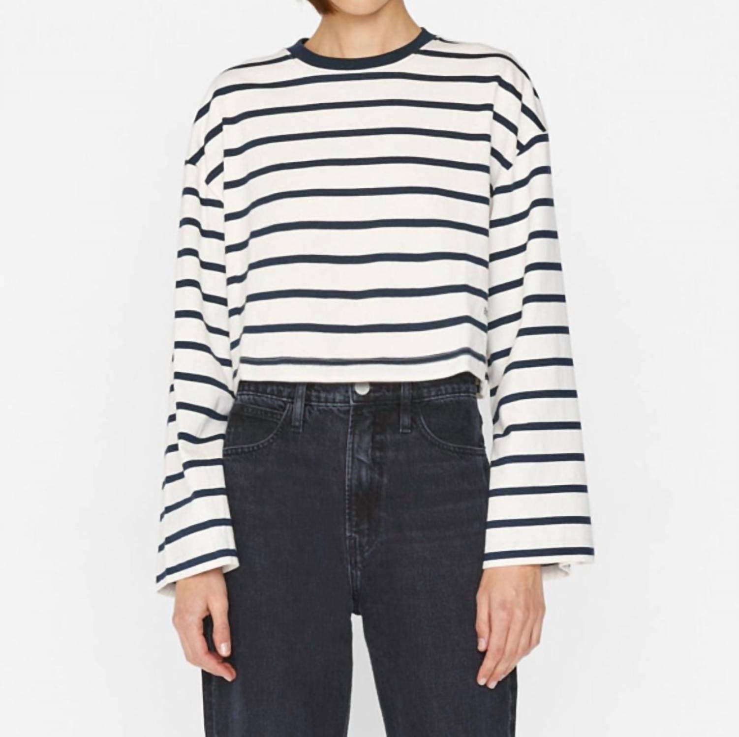 Frame - Crop Bell Long Sleeve Tee