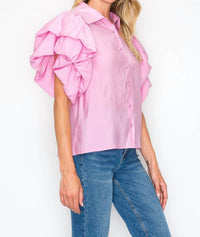 Joh - Wrynn Woven Ruffled Top