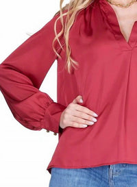 Joy Joy - Placket V-neck Top
