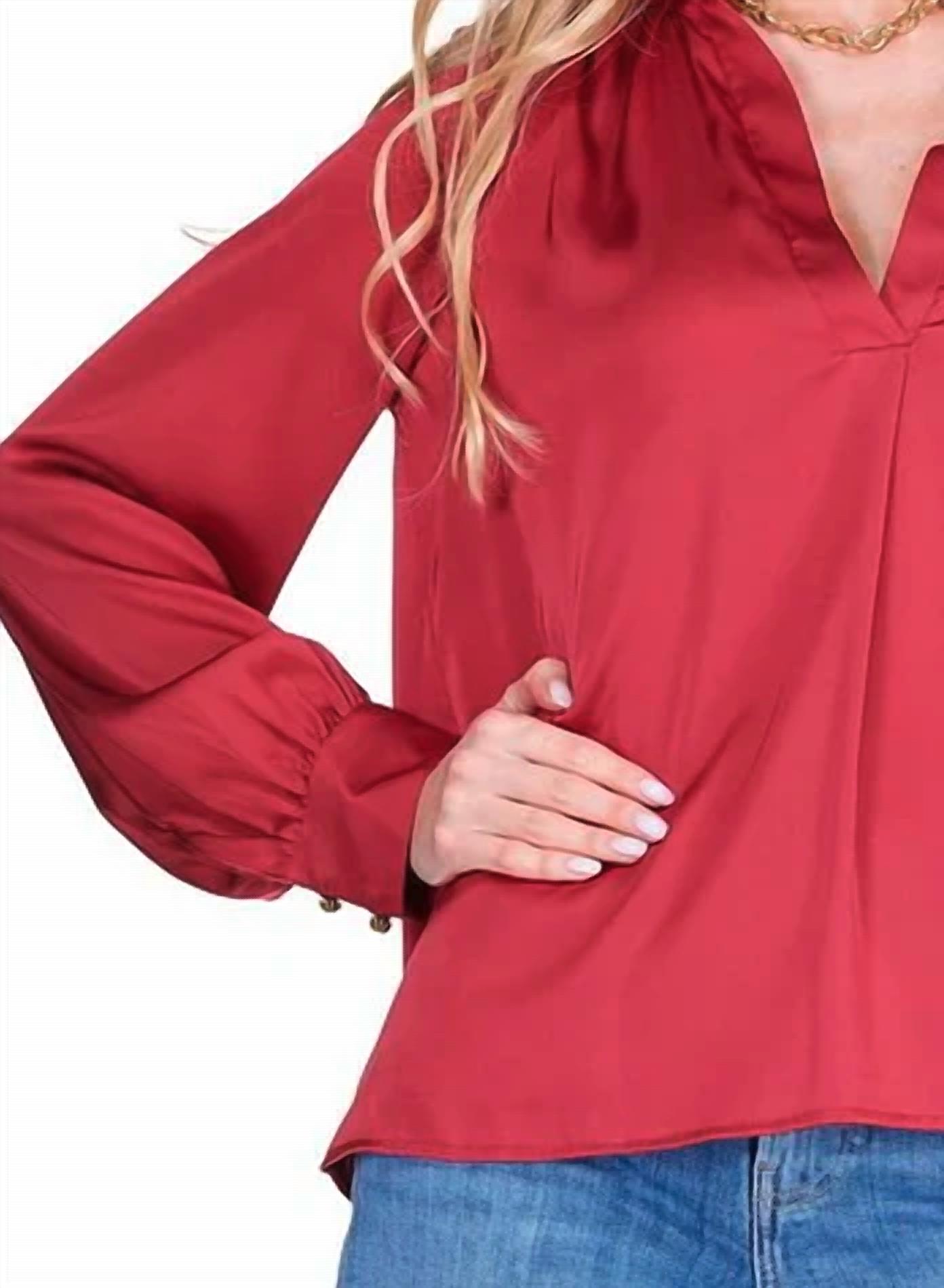 Joy Joy - Placket V-neck Top
