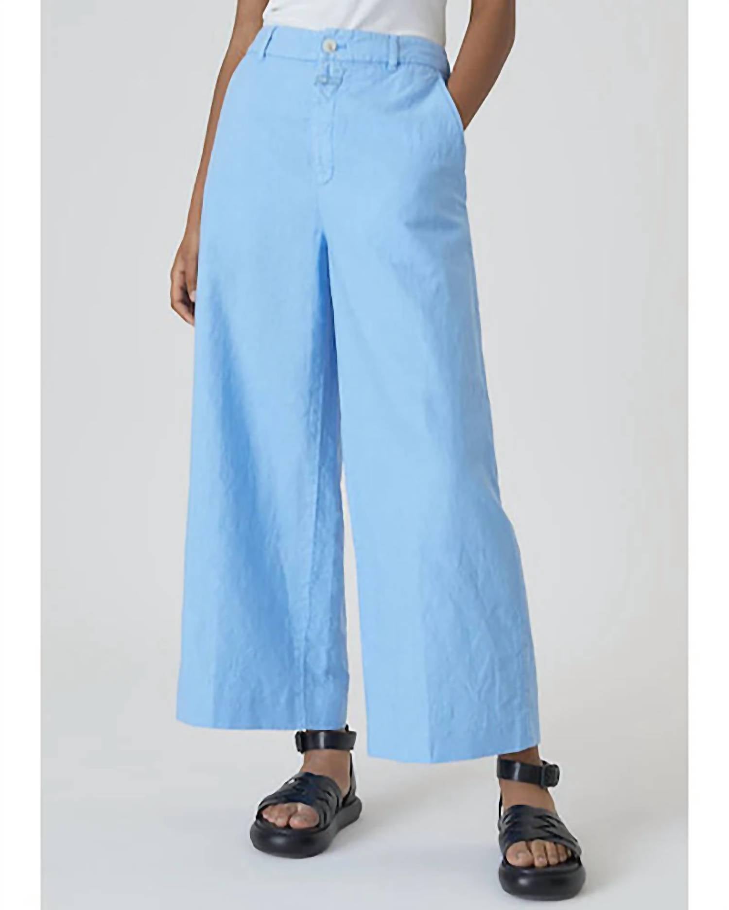 CLOSED Women's Barton Cotton & Linen Pants in blue morning sky - women's pants