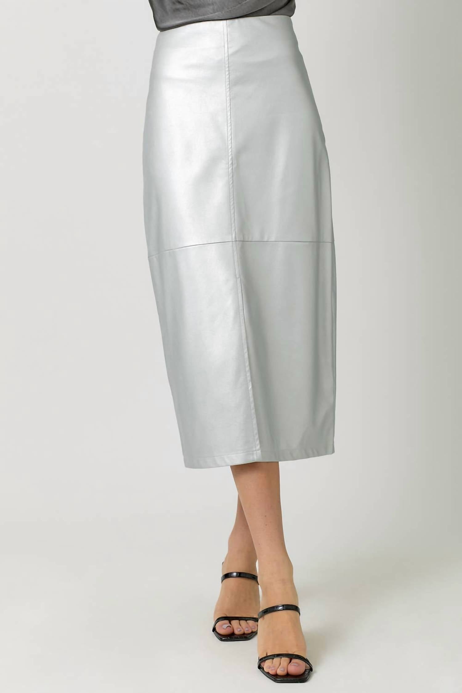 Mystree - Jessica Leather Midi Skirt