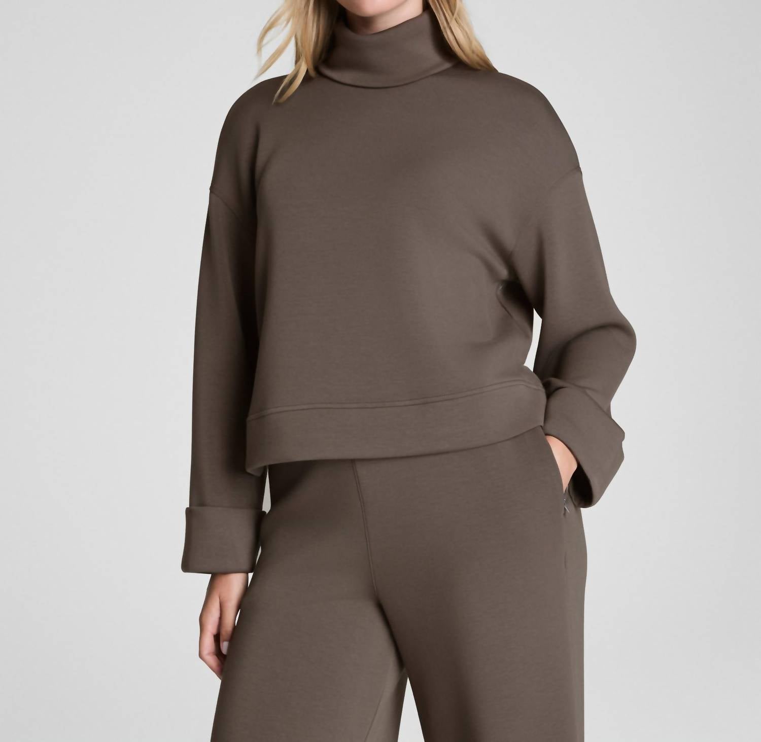 Spanx - Women's Air Essentials Cropped Turtleneck Top