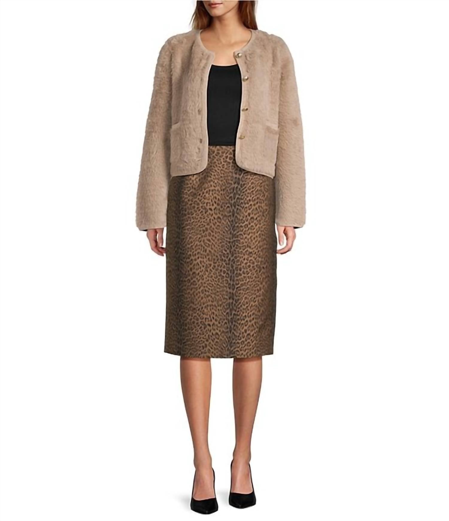 Tara Jarmon - Jaden Leopard Print Pencil Skirt