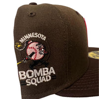New Era Men's Rmdcc Twins Bomba Squad Cap in brown - men's hat - detail view