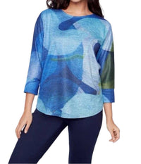 Claire Desjardins - 3/4 Abstract Print Top