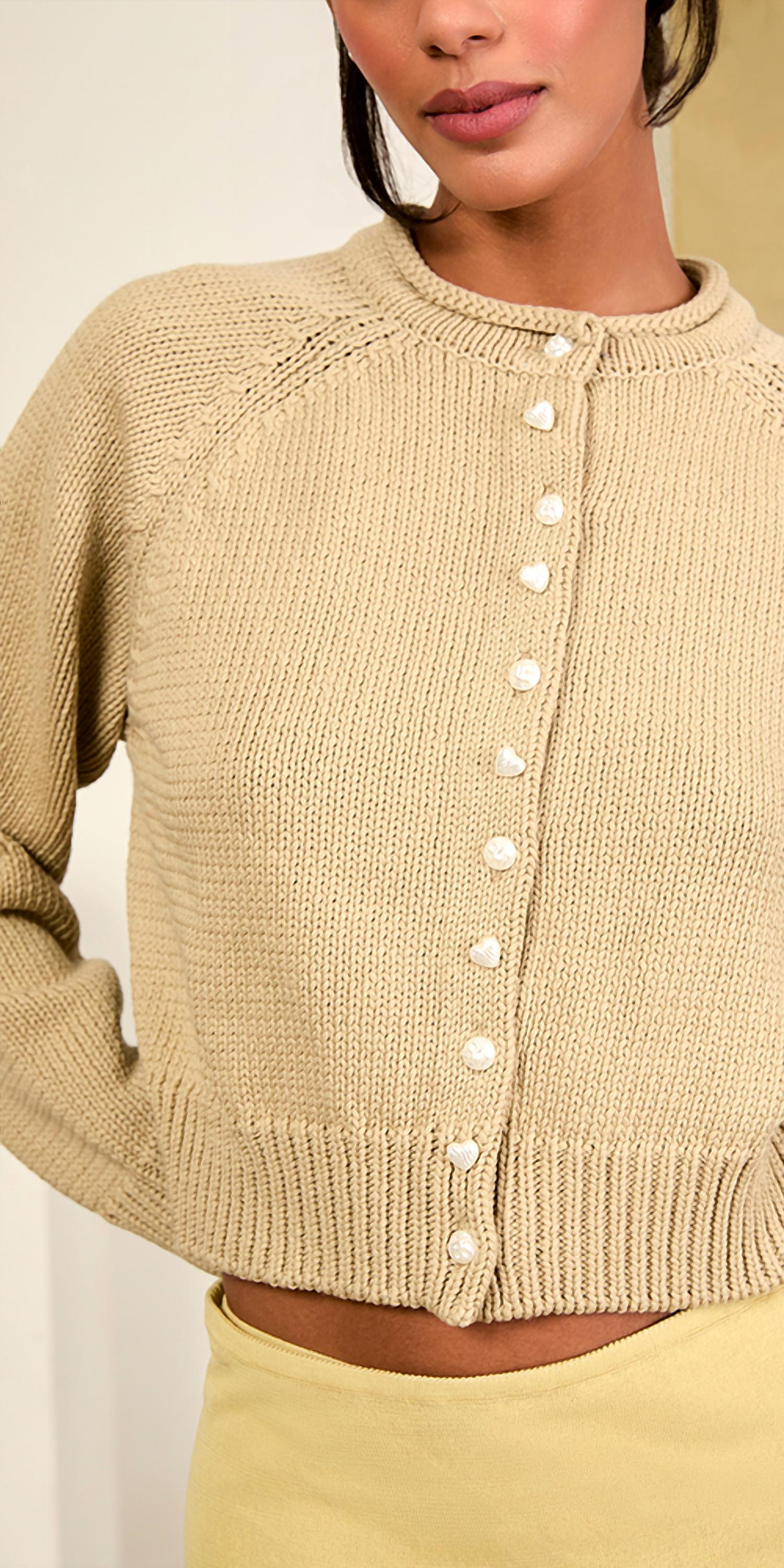 CIAO LUCIA Coletti Cardigan in khaki - women's cardigan - view 4
