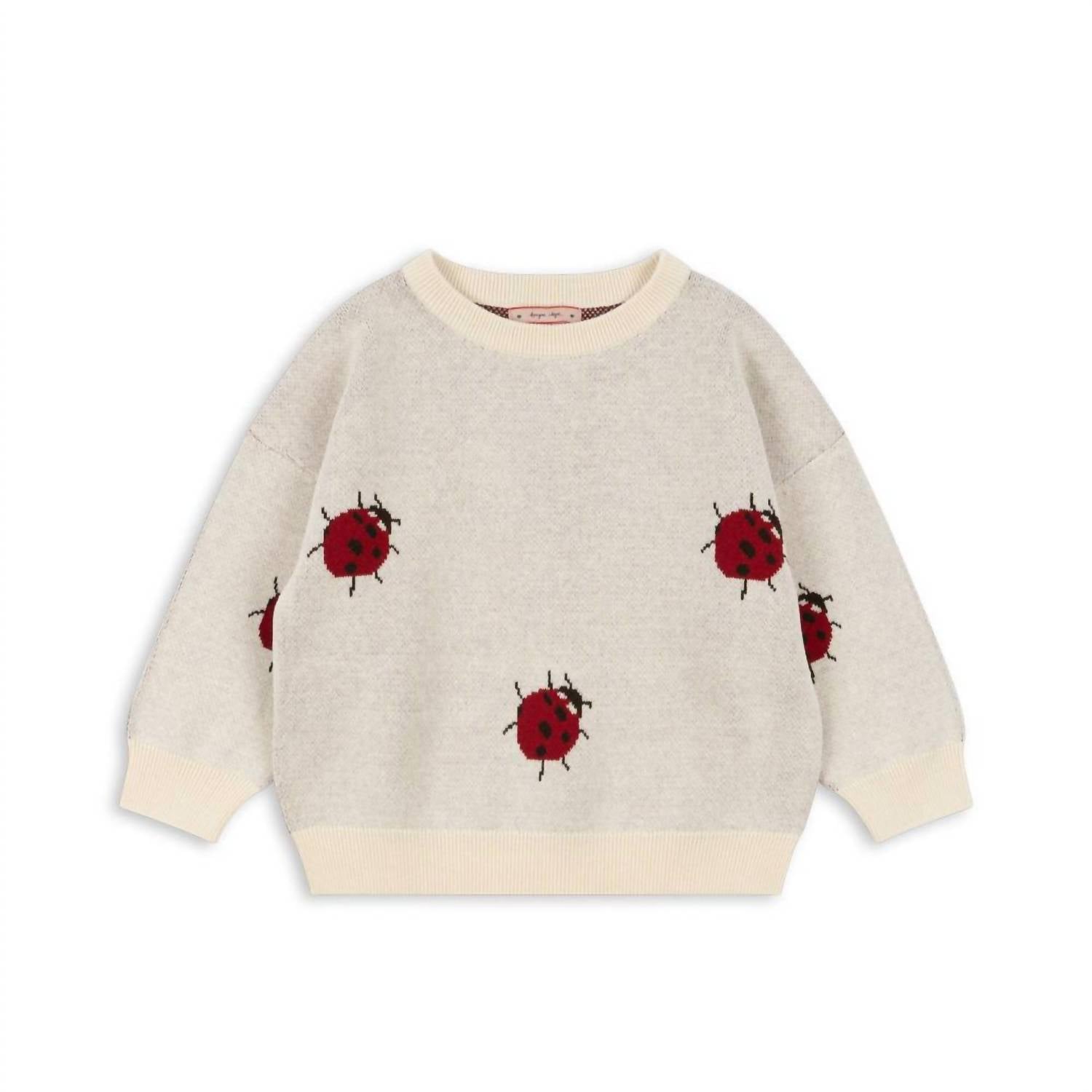 Konges Sløjd - Girl's Ladybug Lapis Knit Sweater Top
