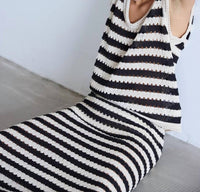 Ichi - Birdis Stripe Knit Top