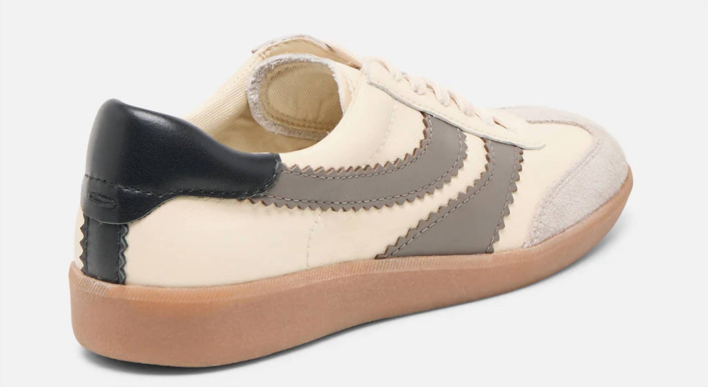 Dolce Vita Women's Merit Leather Sneaker in white grey - women's sneaker - alternate view