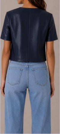 J. Society - Vegan Short Sleeve Collarless Jacket