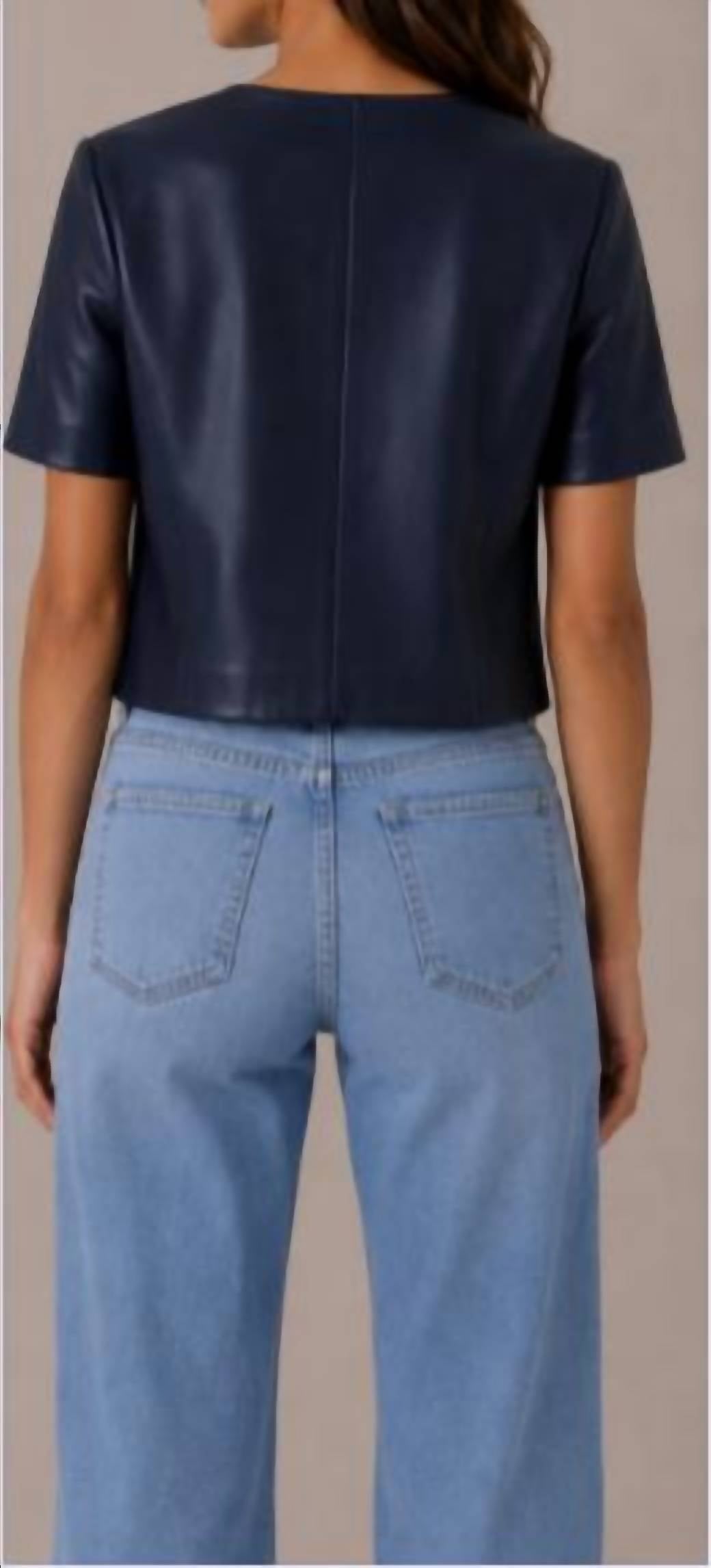 J. Society - Vegan Short Sleeve Collarless Jacket