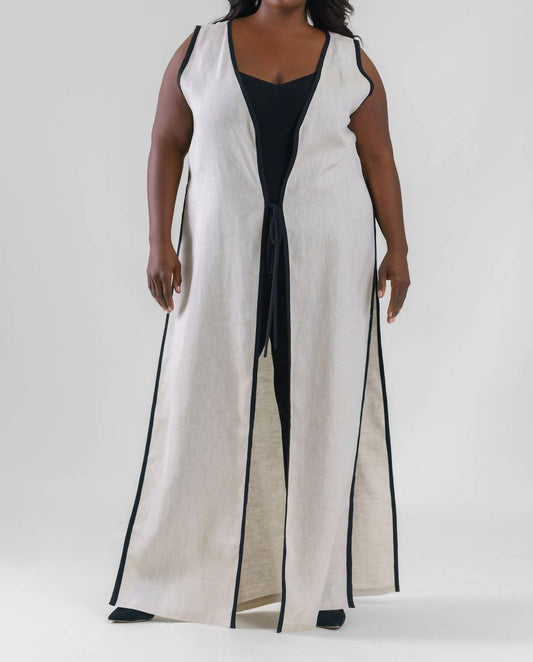 Adriana Contreras - Marena Sleeveless Open Front Kimono - Plus