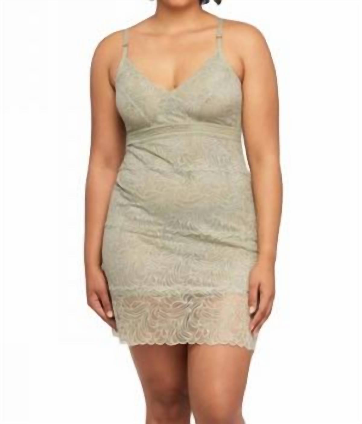 Montelle Intimates - Fog Bust Support Lace Slip Set - Plus