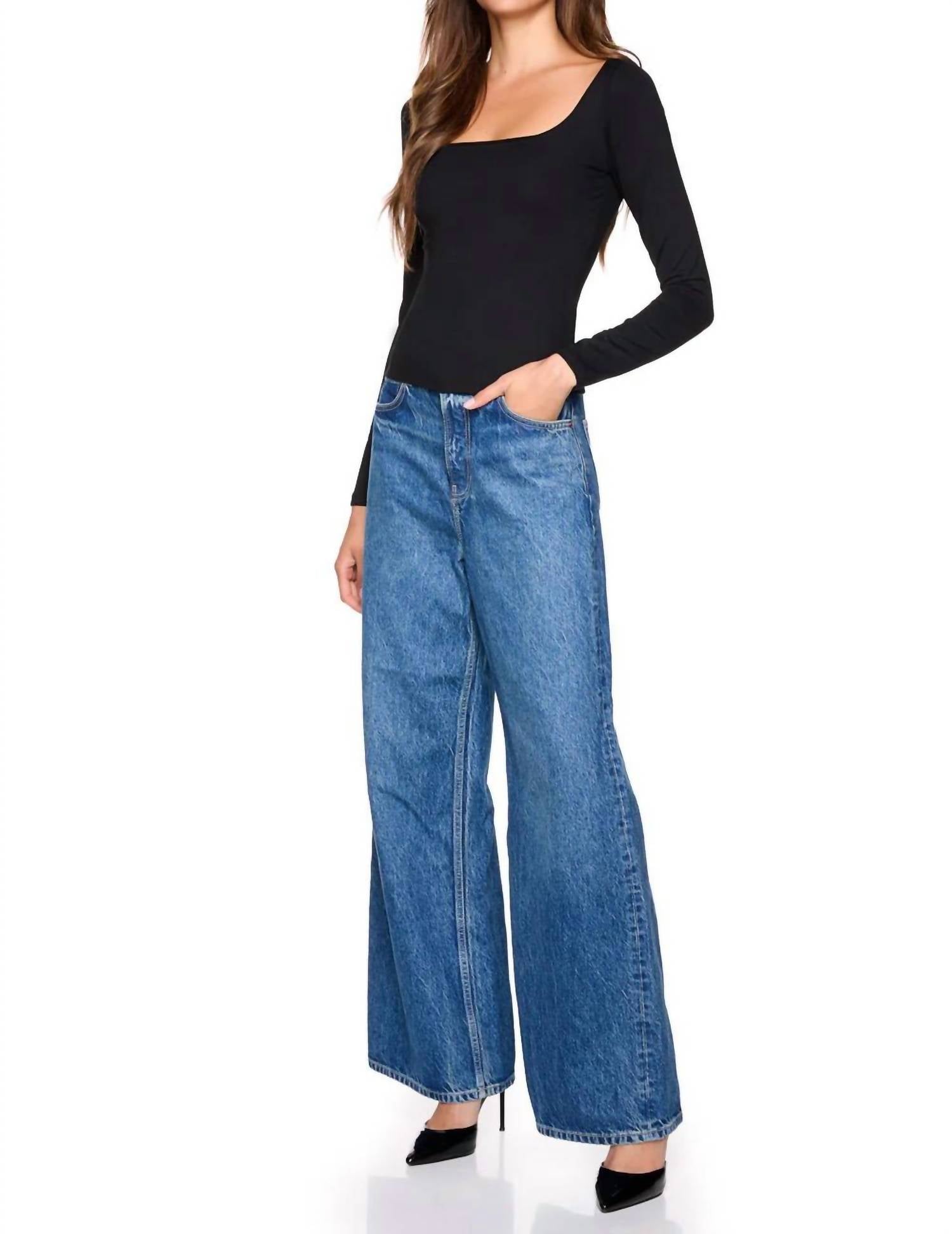 Susana Monaco - Long Sleeve Scoop Front Top