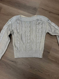 Steve Madden - Women's Debbi Cable Cotton Boat Neck Sweater