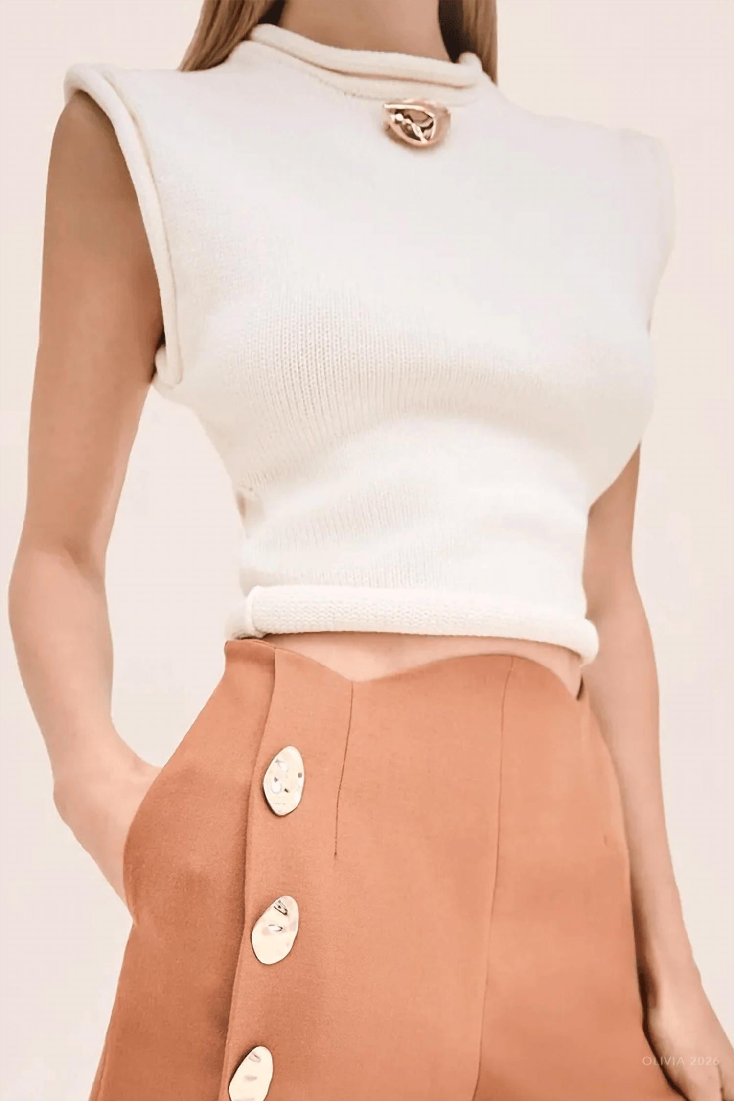 ALEXIS Tao Sweater in white - women's sweater - alternate view