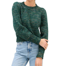 ALLISON NEW YORK Charlotte Sweater in green spacedye - women's sweater