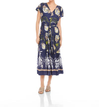 Fifteen Twenty - Kristine Tiered Front-Slit Midi Dress
