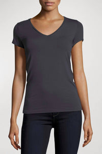 Majestic Filatures - Soft Touch Short Sleeve V-neck Top