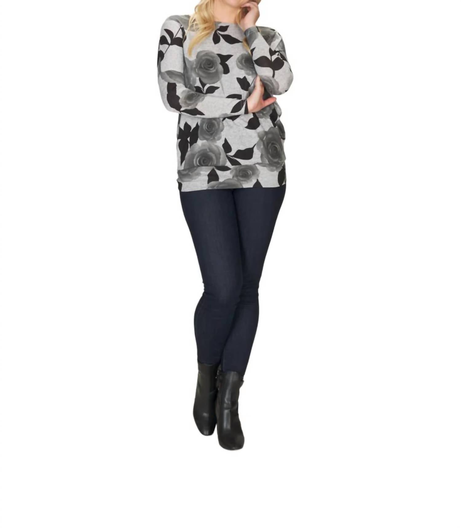 Papillon - Floral Oversized Sweatshirt