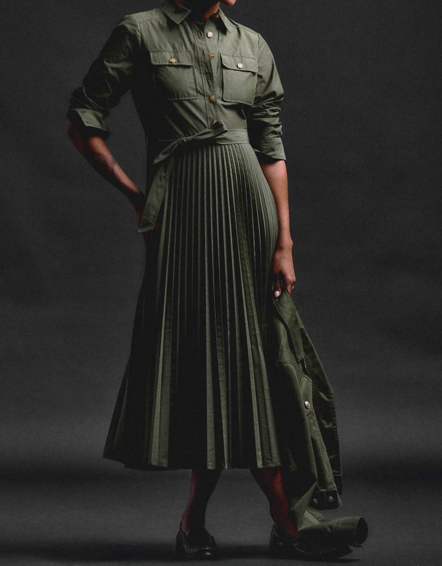 Derek Lam 10 Crosby - Women's Kenza Pleated Shirt Dress