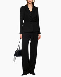 Marc Cain Banded waist trousers in black - women's pants - view 6