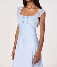 Astr - Makiya Lace Strap Empire Waist Midi Dress