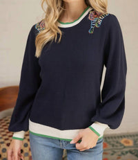 Voy - Tessa Tiger Knit Top