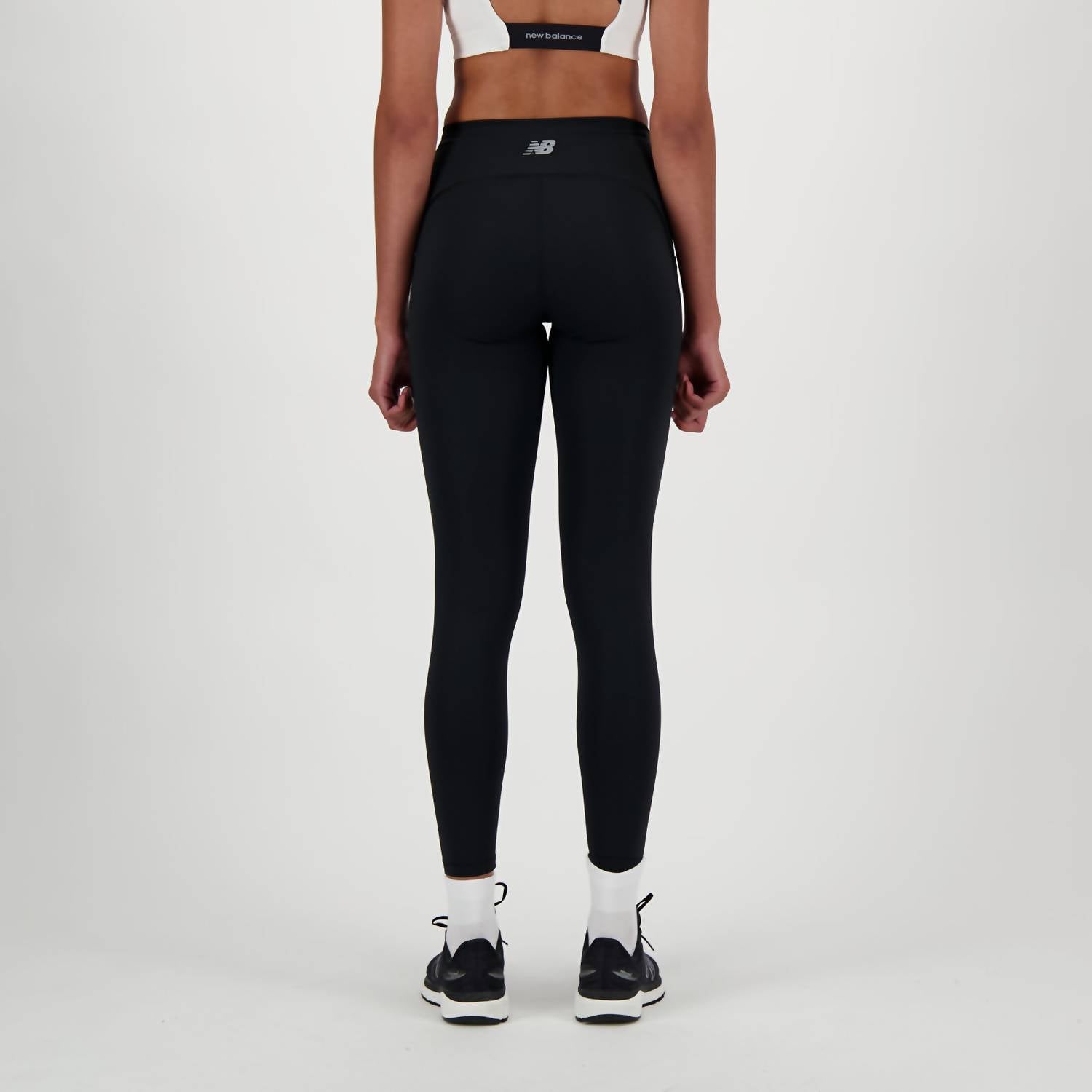 New Balance Sleek High Rise Legging - 27" in black - women's pants - alternate view