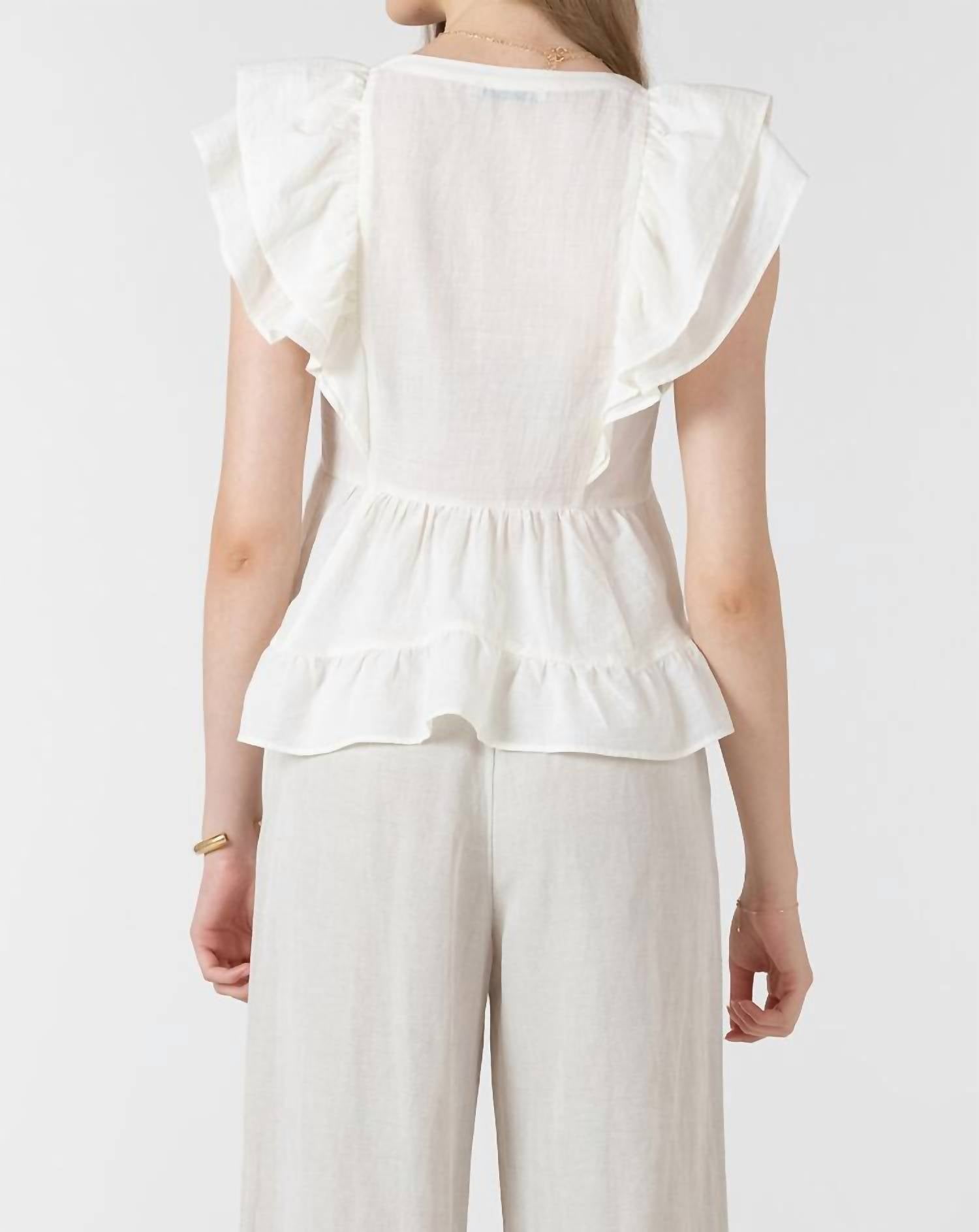 Dex Clothing - Ruffle Sleeves Top