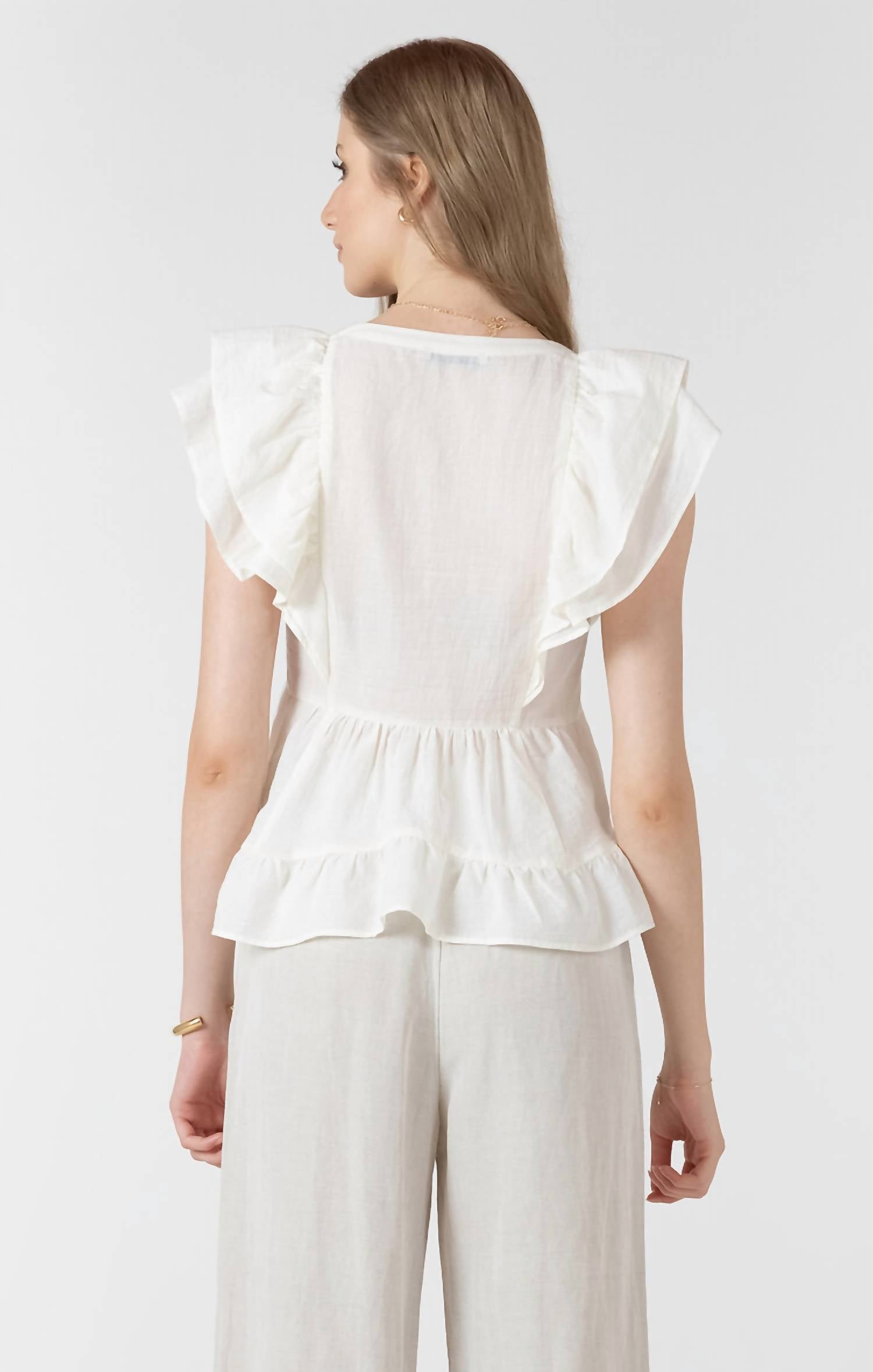 Dex Clothing - Ruffle Sleeves Top