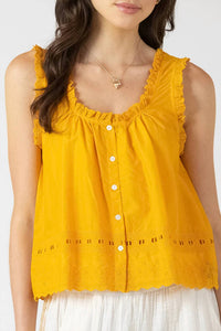 Dex - Embroidered Lace Trim Tank