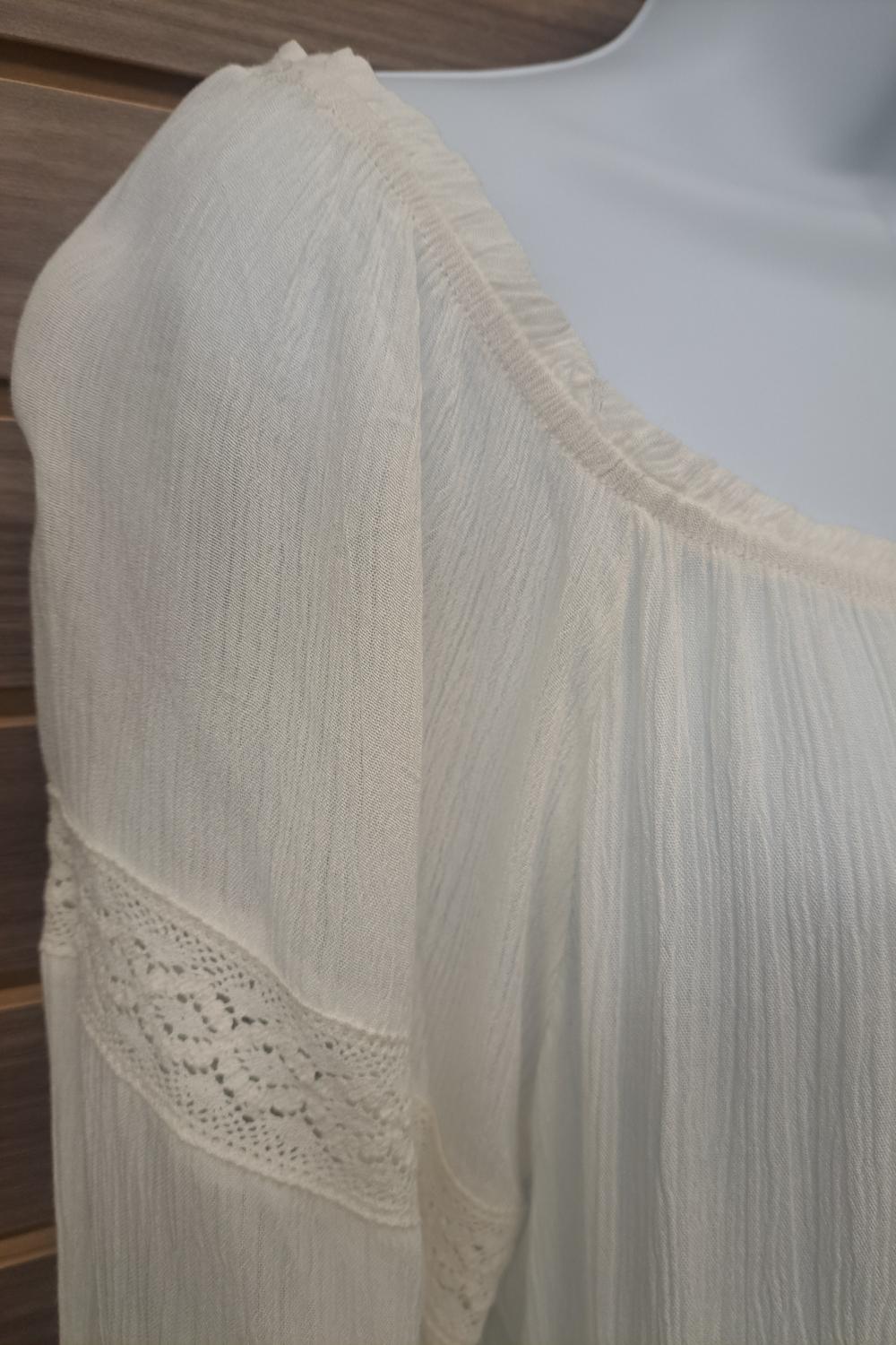 By Together - Women's Linen Lace Flowy Bell Sleeve
