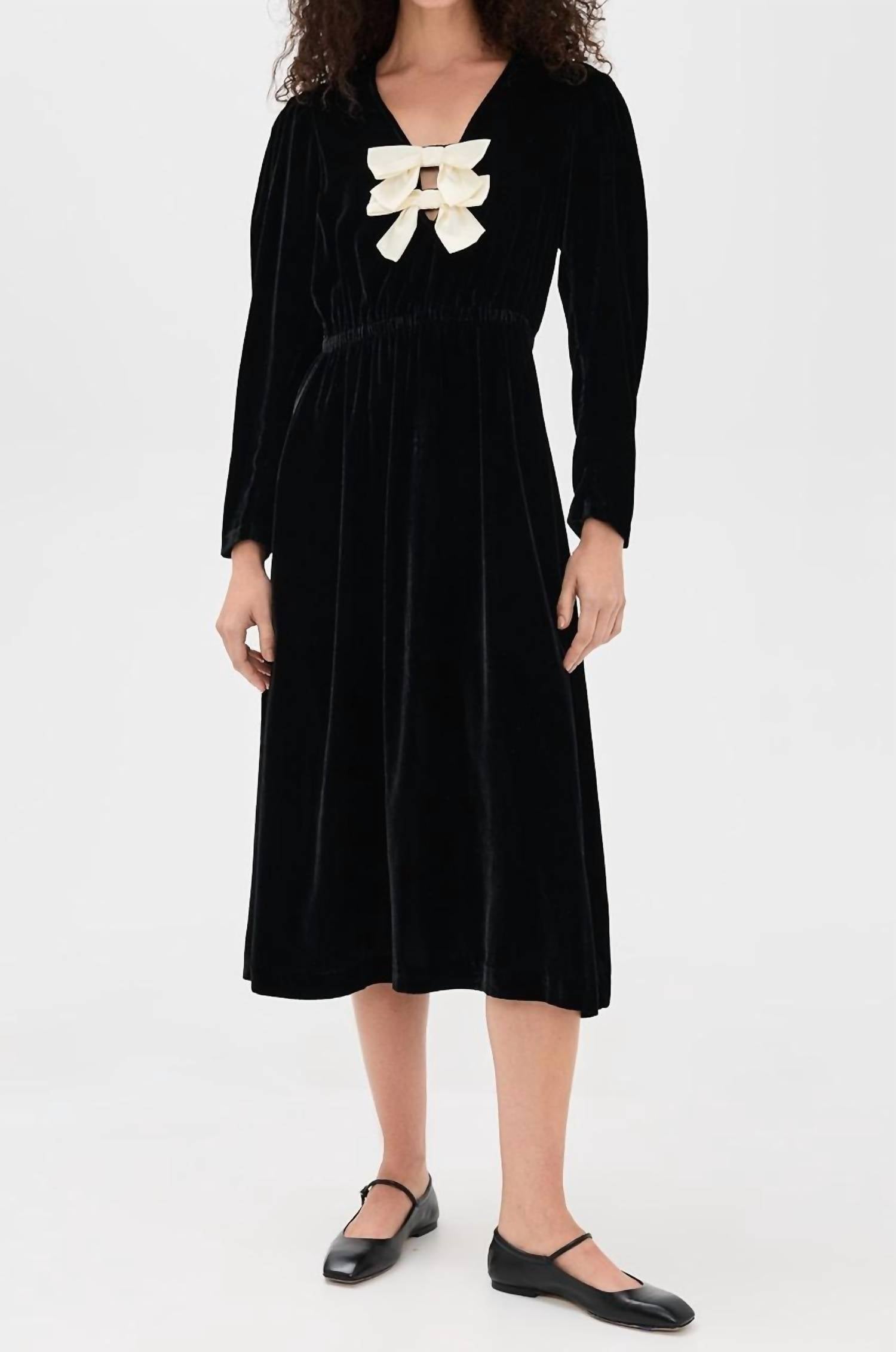 Sea - Seraphine Long Sleeve Midi Dress
