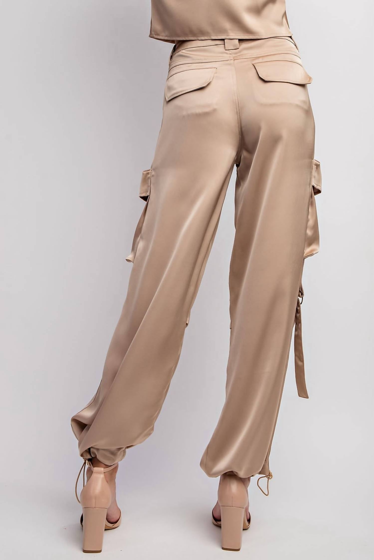 Edit By Nine - Satin Cargo Pants