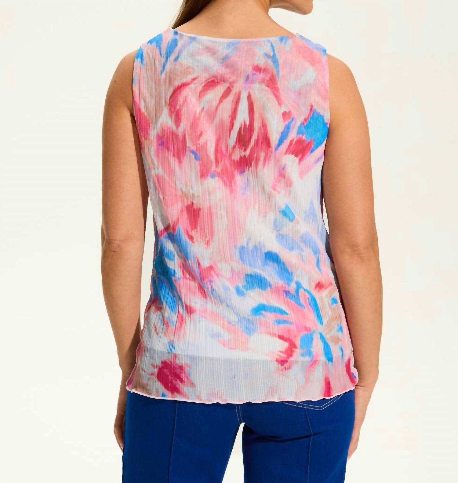 Fdj - Crinkle Pleated Mesh Top
