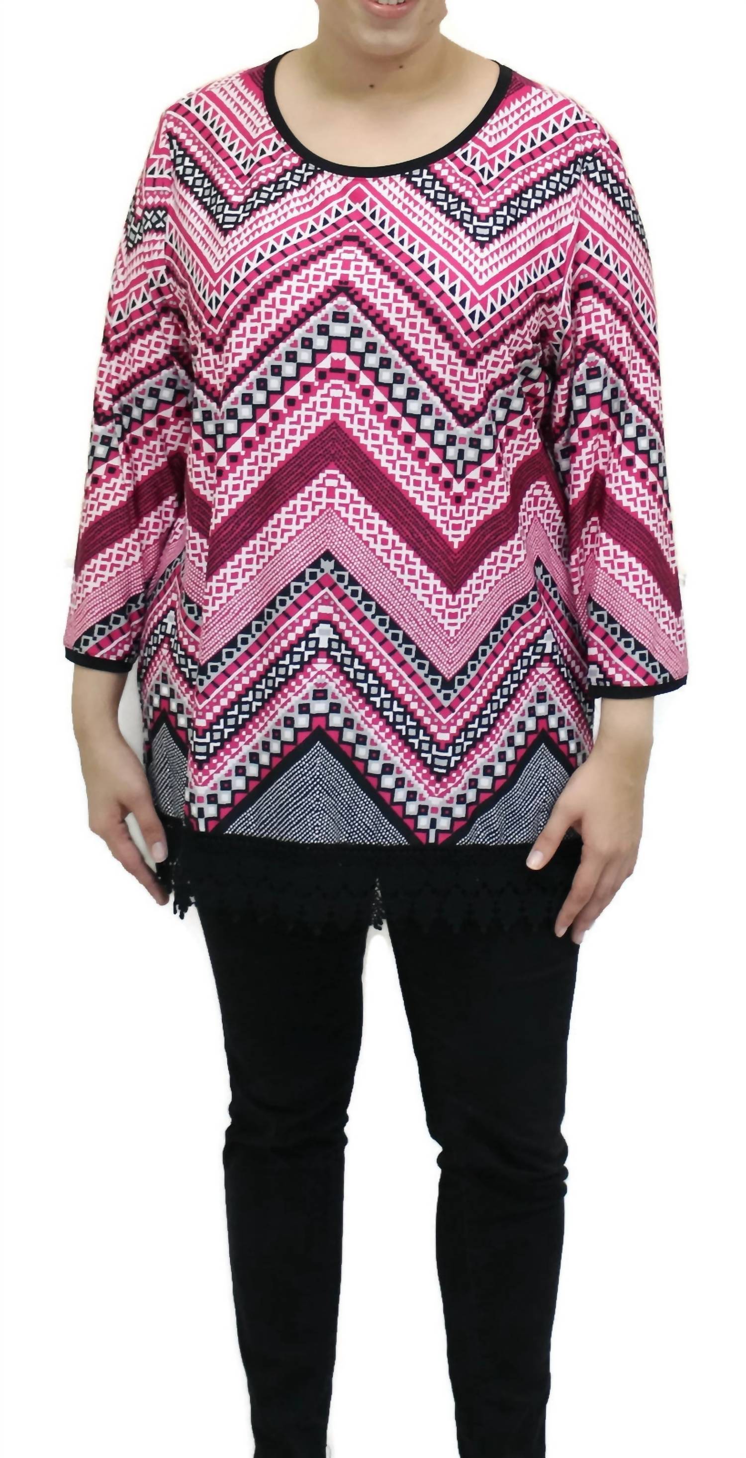 N Touch - Women's Chevron Print Top