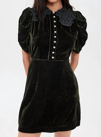 Sea - Norabelle Velvet Mini Dress