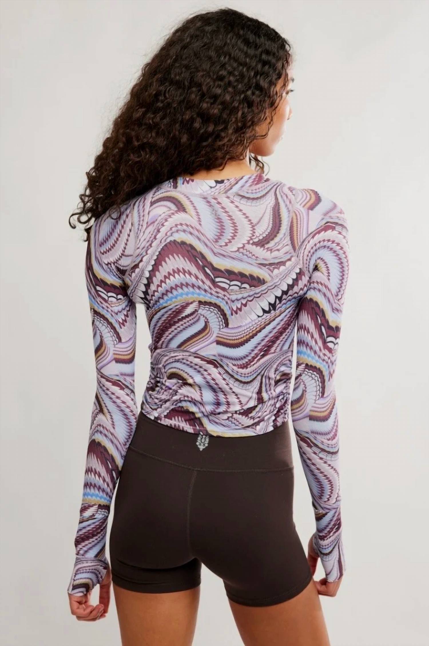 Free People - Tempo Ruched Layer Printed Top