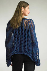 Tempo Paris - Metallic Crochet Poncho Top